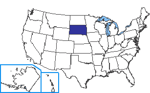 Location of South Dakota State