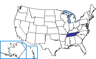 Location of Tennessee State