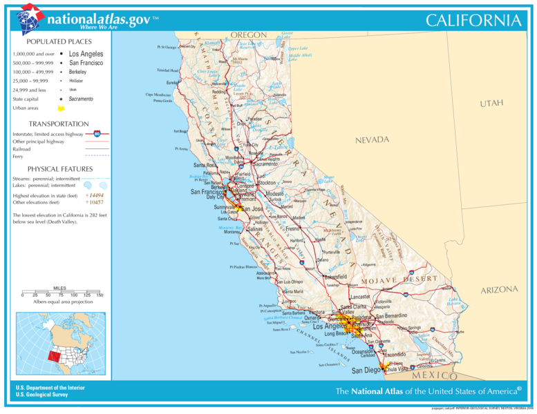 United States Geography For Kids California