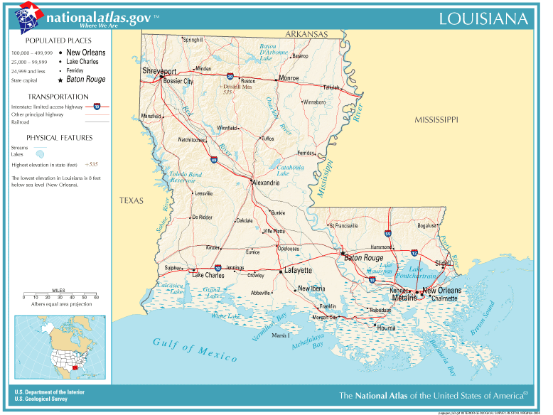 United States Geography for Kids: Louisiana