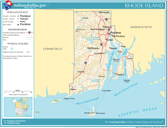 Rhode Island, Map, Population, History, Beaches, & Facts