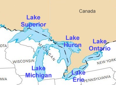 Map Of Usa With Great Lakes | Kinderzimmer 2018