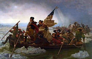 George Washington crossing the Delaware River into New Jersey