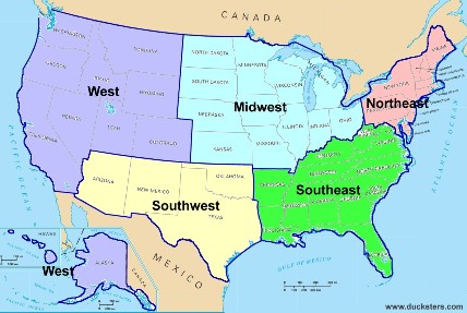 region map of the united states United States Geography Regions region map of the united states