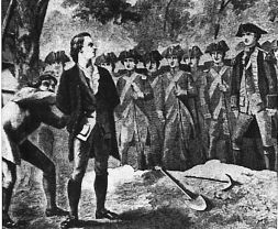 Nathan Hale hanged by the British