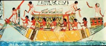 Painting of an Ancient Egyptian boat