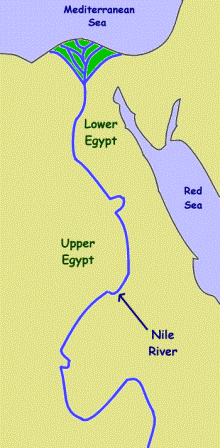 nile river location on world map