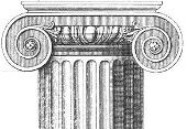 Sketch of an Ionic style column