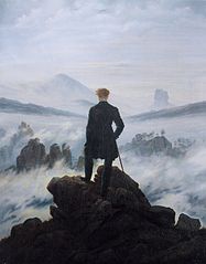 The Wanderer by Friedrich example of Romanticism