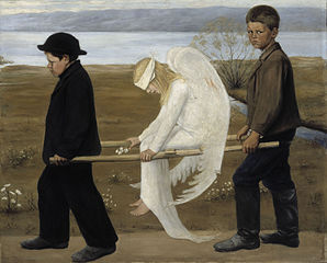 The Wounded Angel by Simberg