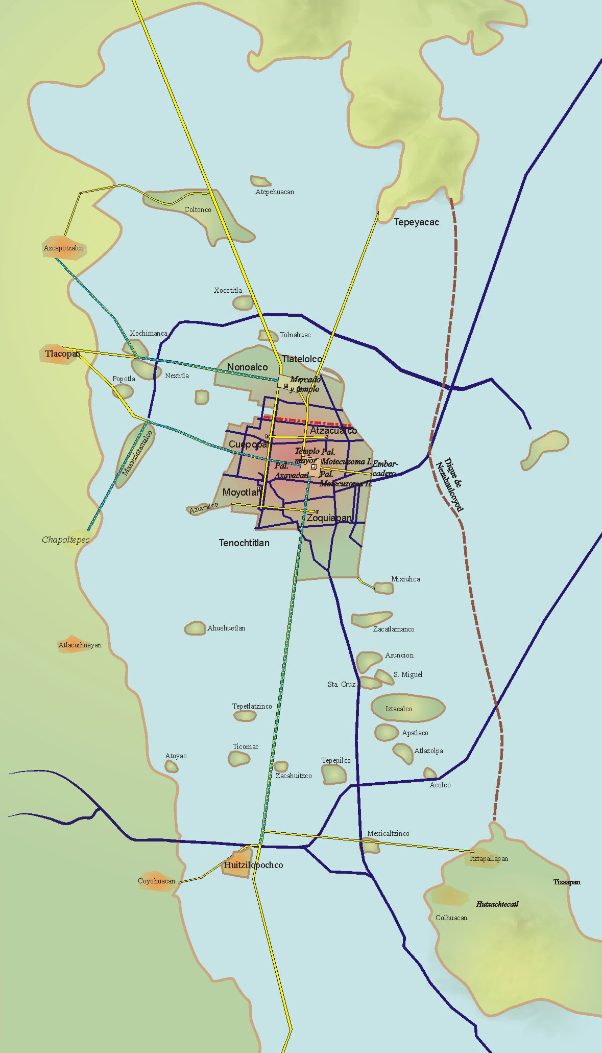 Map Of Tenochtitlan