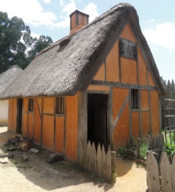 A house inside the Jamestown Settlement