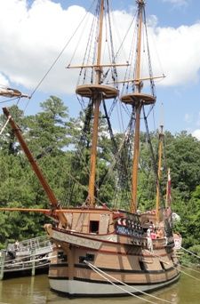 Susan Constant ship in the harbor