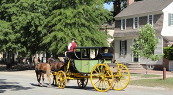 Horse and carriage on Williamsburg streets