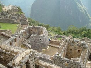 Machu Picchu Temple of the Sun from above