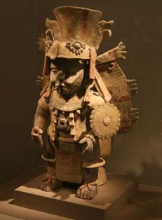 Carving of the Maya rain god