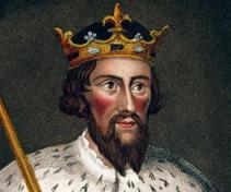 Painting of Alfred the Great holding sceptor