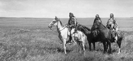 Blackfeet Plains Indians on horseback