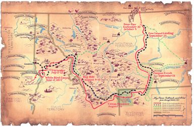Map of the Nez Perce retreat