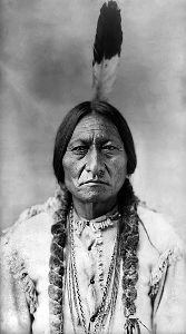 Chief Sitting Bull with feather