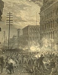 Soldiers Fighting in Baltimore during strike
