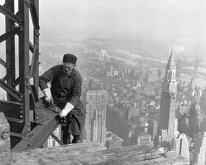 Working high on the Empire State Building