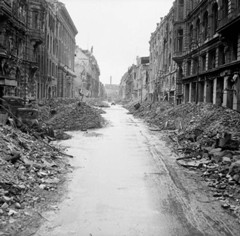 Rubble in streets of Berlin