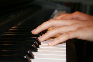 Playing the piano