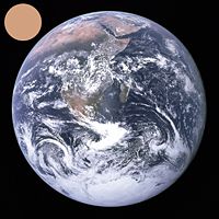 Pluto compared to Earth