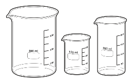 Chemistry lab beakers