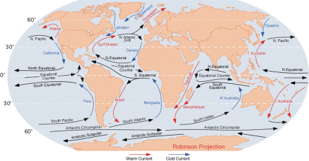 ocean currents map for kids