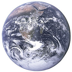 Earth with white background