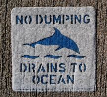 No dumping water pollution sign