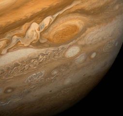 The Great Red Spot storm on Jupiter