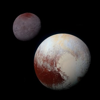 Pluto and its largest moon Charon