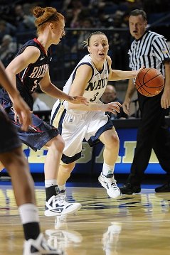 Player dribbling on offense