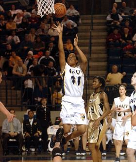 Player shooting the basketball