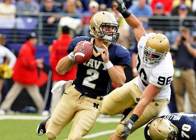 Quarterback preparing to pass the ball