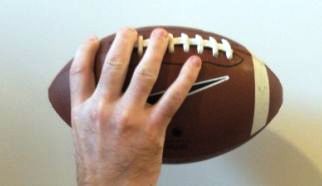 Football throwing grip