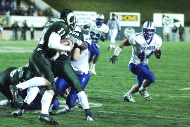 Air Force football team playing a game