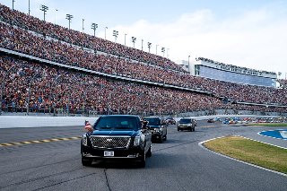 President on the track at the Daytona 500