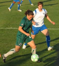 A soccer defender